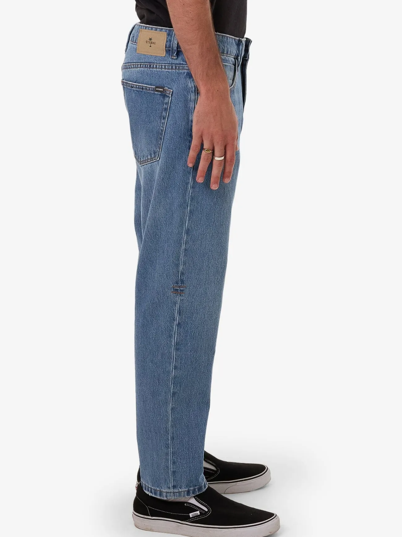 New Thrills Chopped Denim Jean - Dark Dust Blue DarkDustBlue