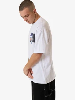 Discount Thrills Come & Believe Box Fit Oversize Tee - White