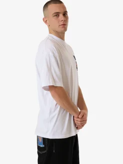 Discount Thrills Come & Believe Box Fit Oversize Tee - White