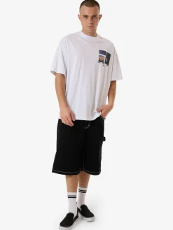 Discount Thrills Come & Believe Box Fit Oversize Tee - White