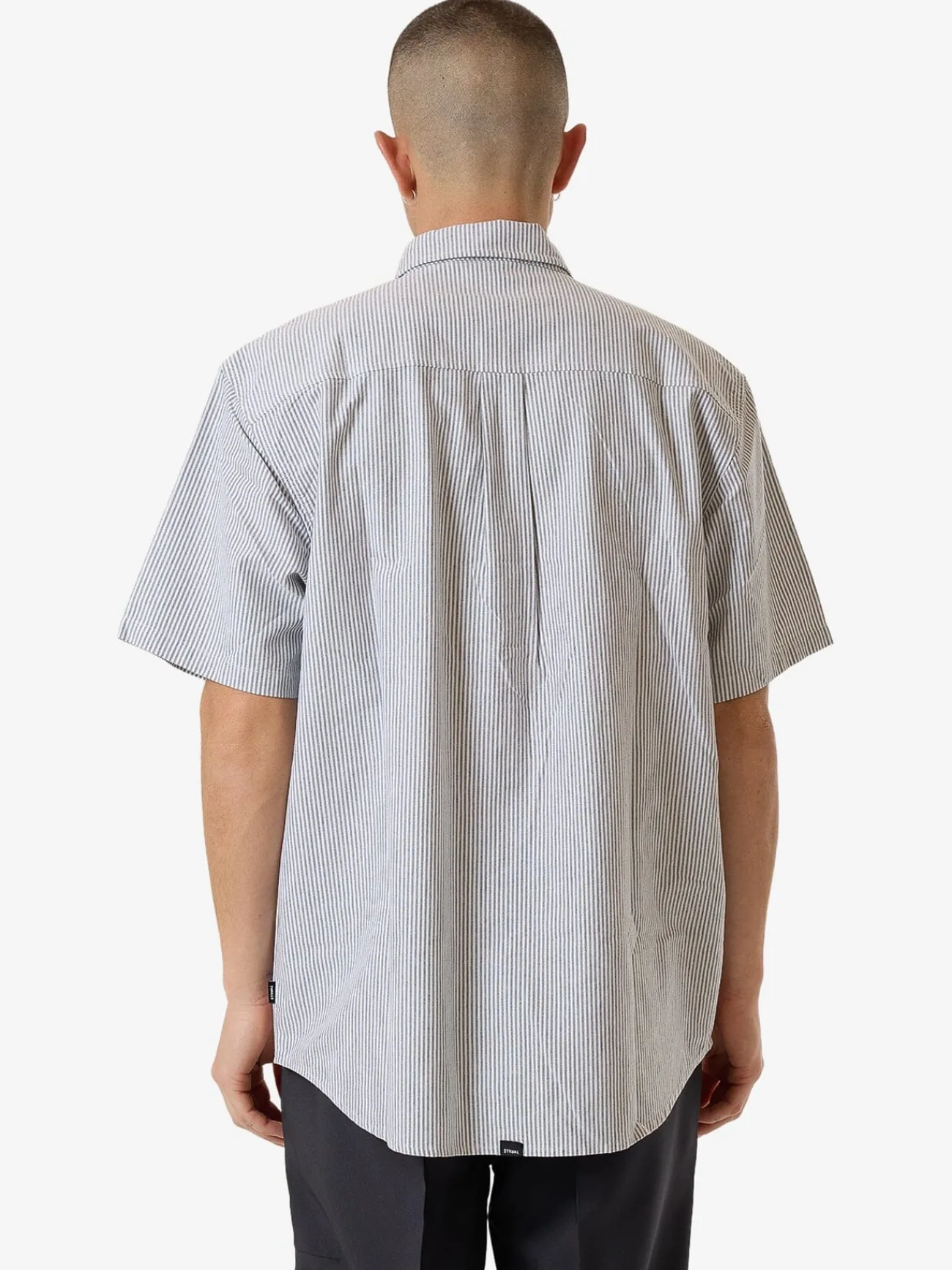 Fashion Thrills Come & Believe Short Sleeve Shirt - Jasper Green Stripe JasperGreenStripe