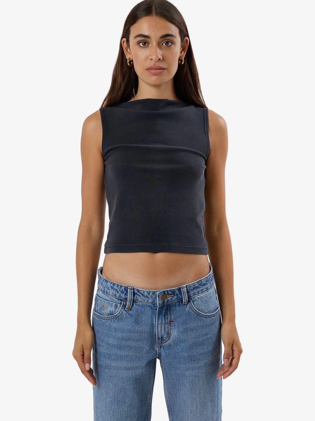 Outlet Thrills Compact Spaces Sabrina Tank - Dark Charcoal Fade DarkCharcoalFade
