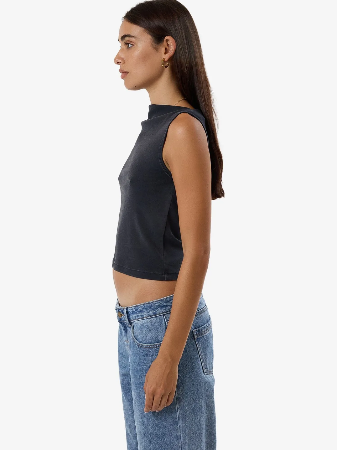 Outlet Thrills Compact Spaces Sabrina Tank - Dark Charcoal Fade DarkCharcoalFade