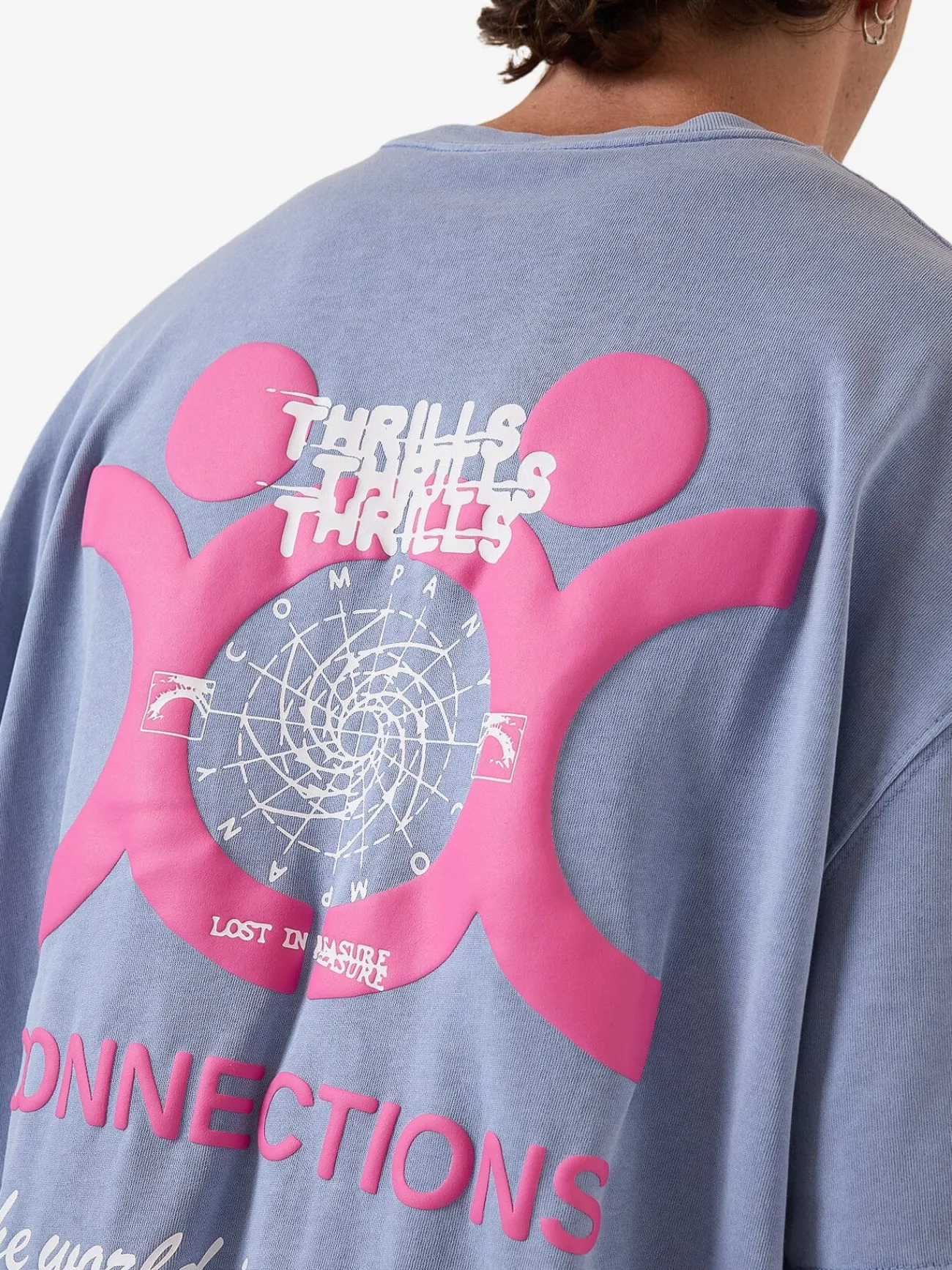 Best Thrills Connections Box Fit Oversize Tee - Forever Blue ForeverBlue
