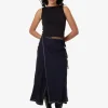 Discount Thrills Contour Midi Skirt - Peacoat