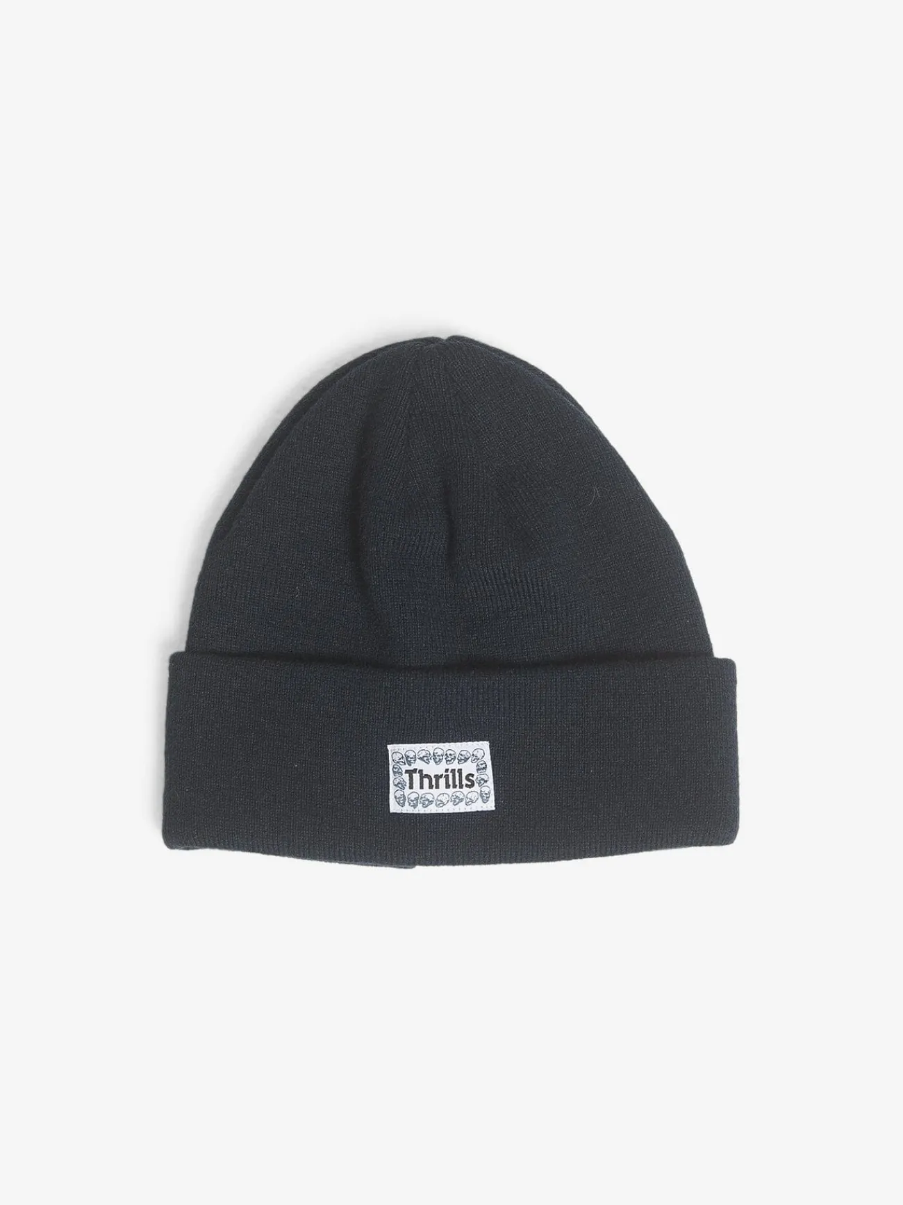 New Thrills Controlled Damage Knit Beanie - Black