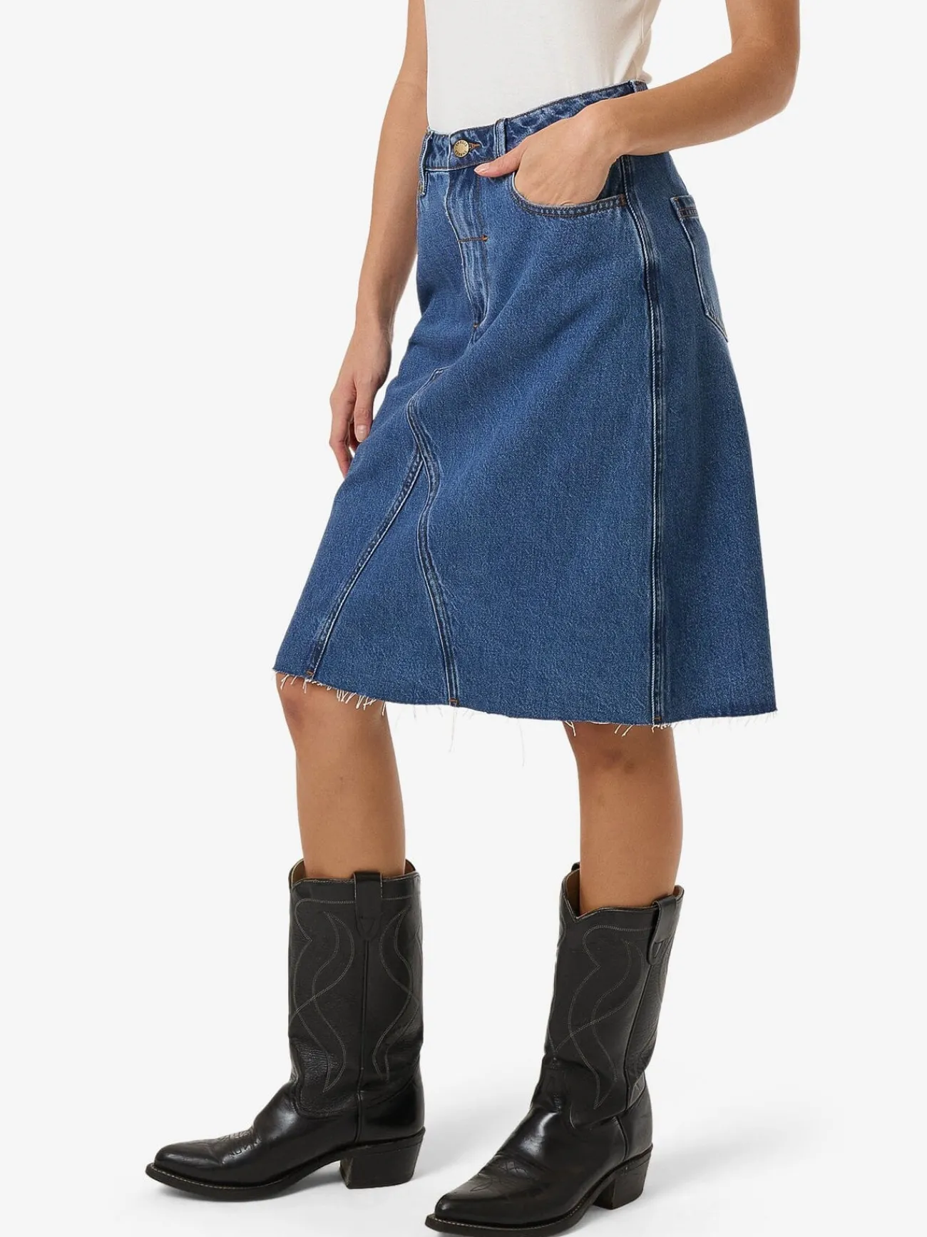 Sale Thrills Cooper Skirt - Double Rinsed Blues DoubleRinsedBlues