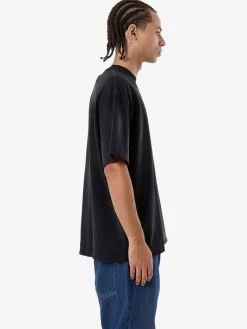 Hot Thrills Cortex Worn Box Fit Oversize Tee - Faded Black FadedBlack