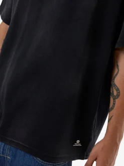 Hot Thrills Cortex Worn Box Fit Oversize Tee - Faded Black FadedBlack