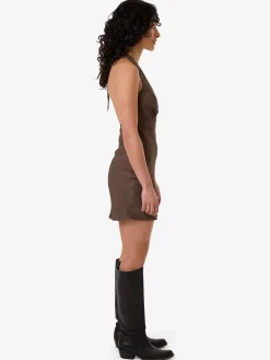 Discount Thrills Dakota Halter Mini Dress - Fungi