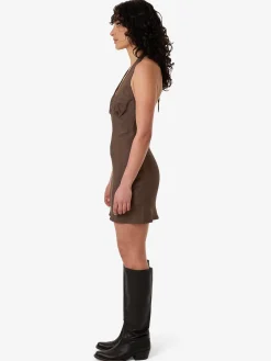 Discount Thrills Dakota Halter Mini Dress - Fungi