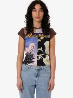 Clearance Thrills Dalia Club Tee - Coffee