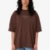 Hot Thrills Dalia Oversized Tee - Coffee