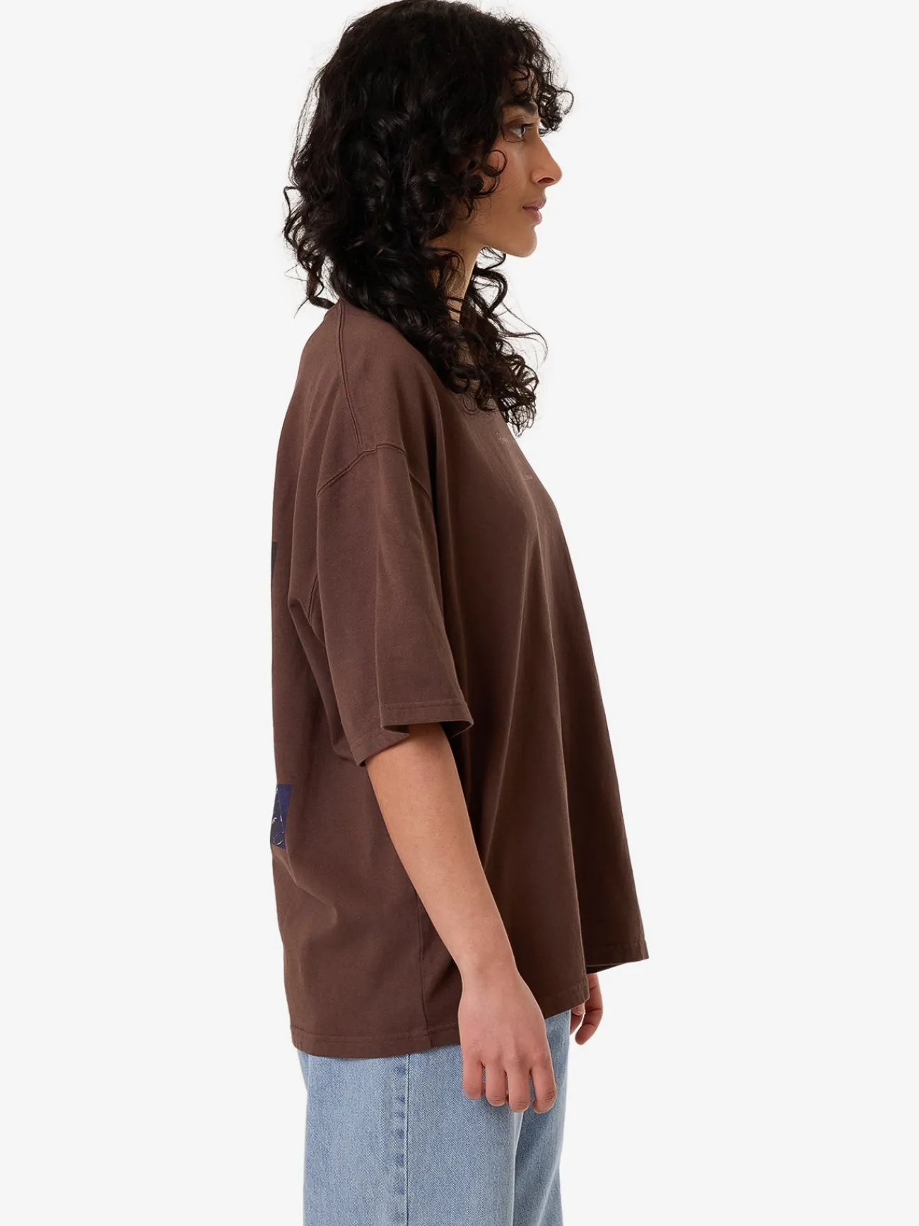 Hot Thrills Dalia Oversized Tee - Coffee