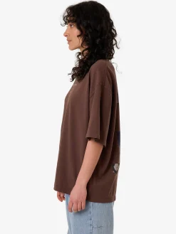 Hot Thrills Dalia Oversized Tee - Coffee