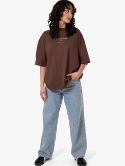 Hot Thrills Dalia Oversized Tee - Coffee