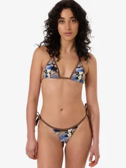Sale Thrills Dalia String Bikini Top - Coffee