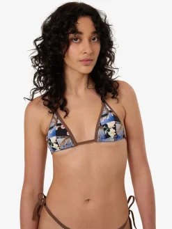 Sale Thrills Dalia String Bikini Top - Coffee
