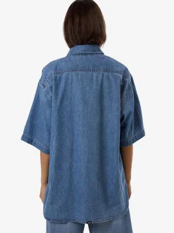 Online Thrills Darian Denim Shirt - Dark Dust Blue DarkDustBlue