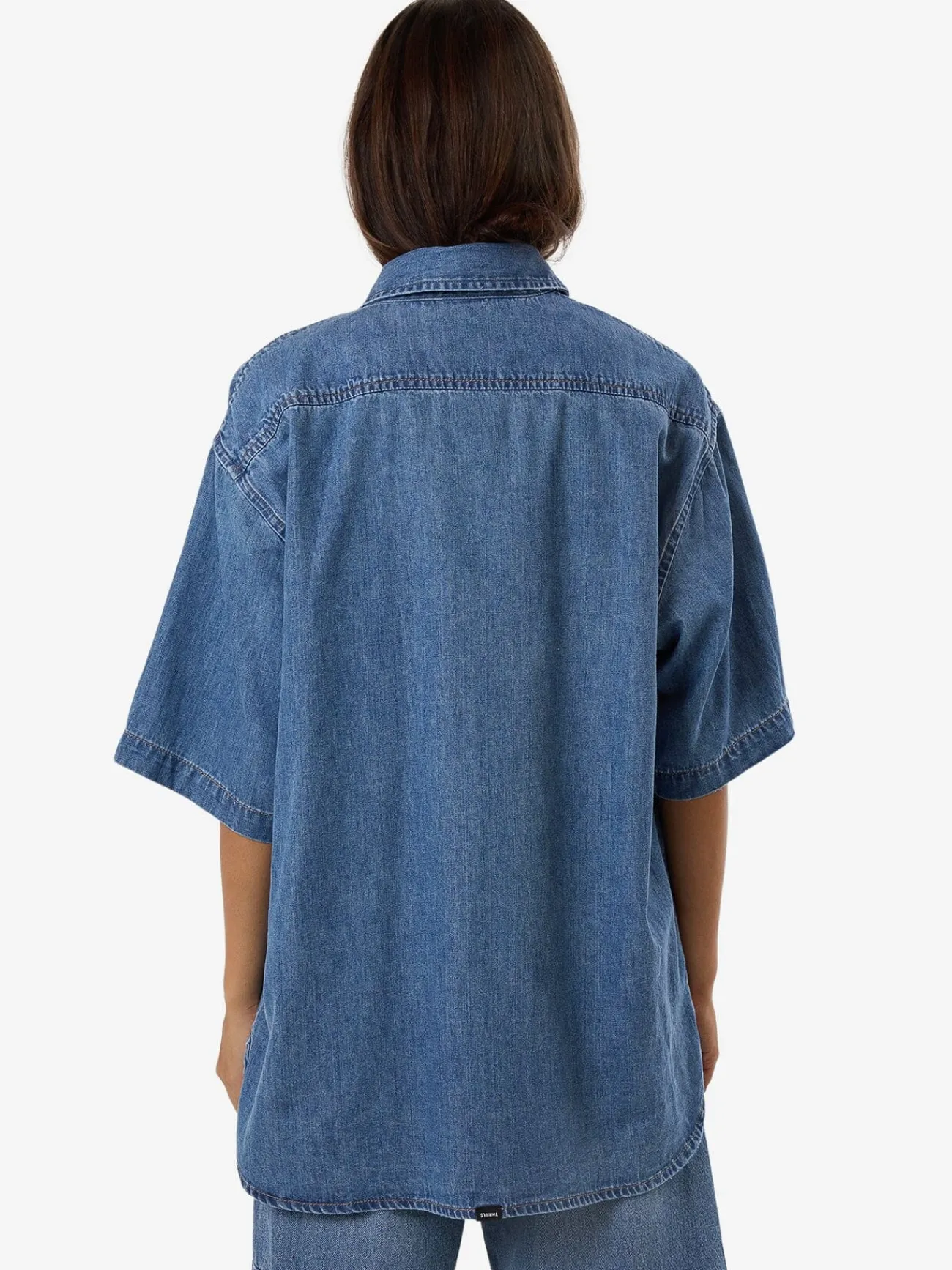 Online Thrills Darian Denim Shirt - Dark Dust Blue DarkDustBlue