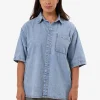 Best Thrills Darian Denim Shirt - Tempest Blue TempestBlue
