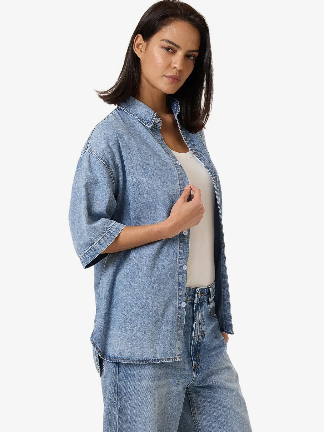 Best Thrills Darian Denim Shirt - Tempest Blue TempestBlue