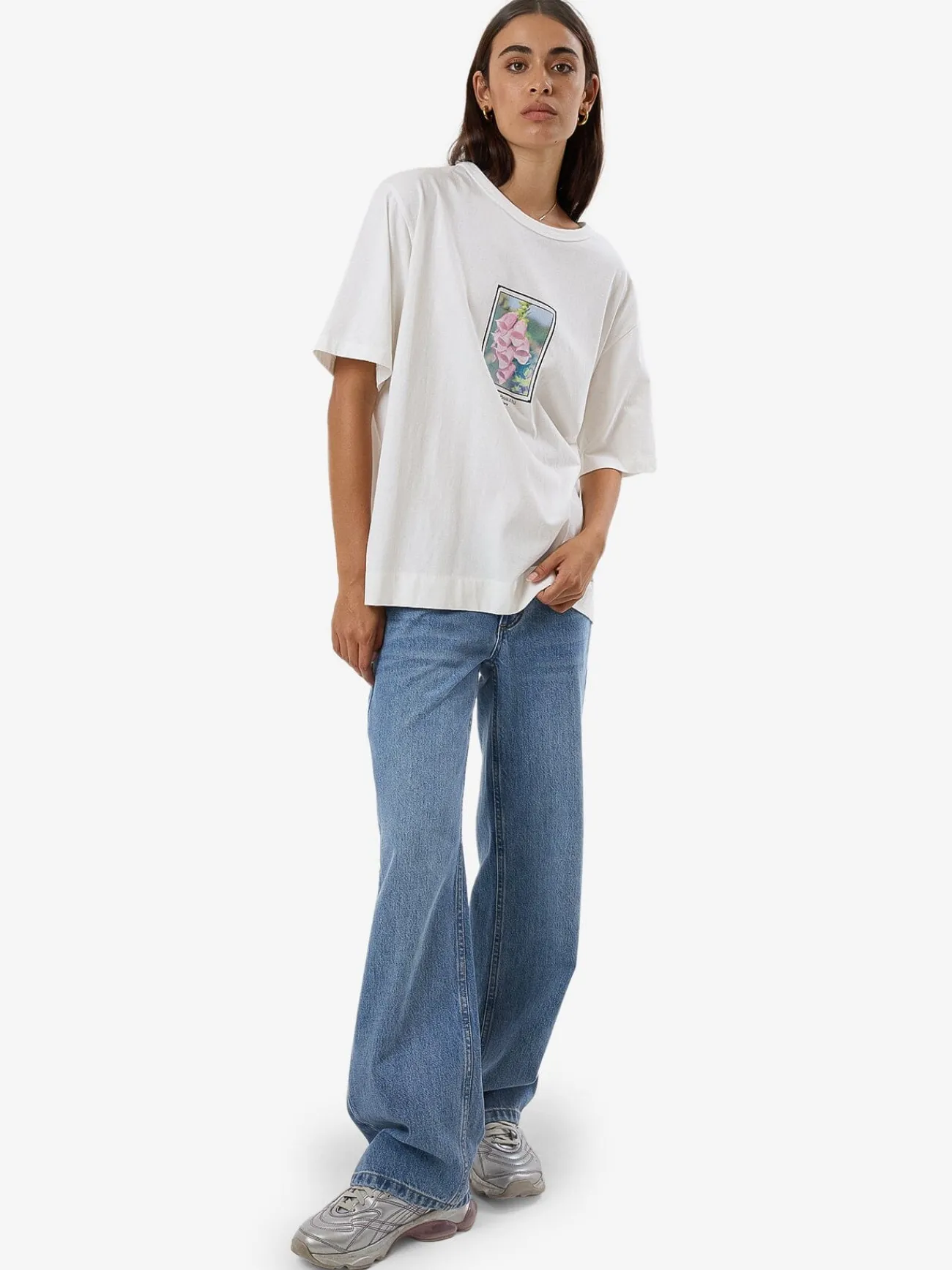 Sale Thrills Deadly Belle Box Tee - Dirty White DirtyWhite