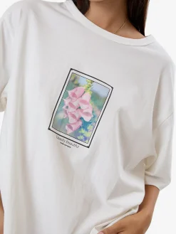 Sale Thrills Deadly Belle Box Tee - Dirty White DirtyWhite