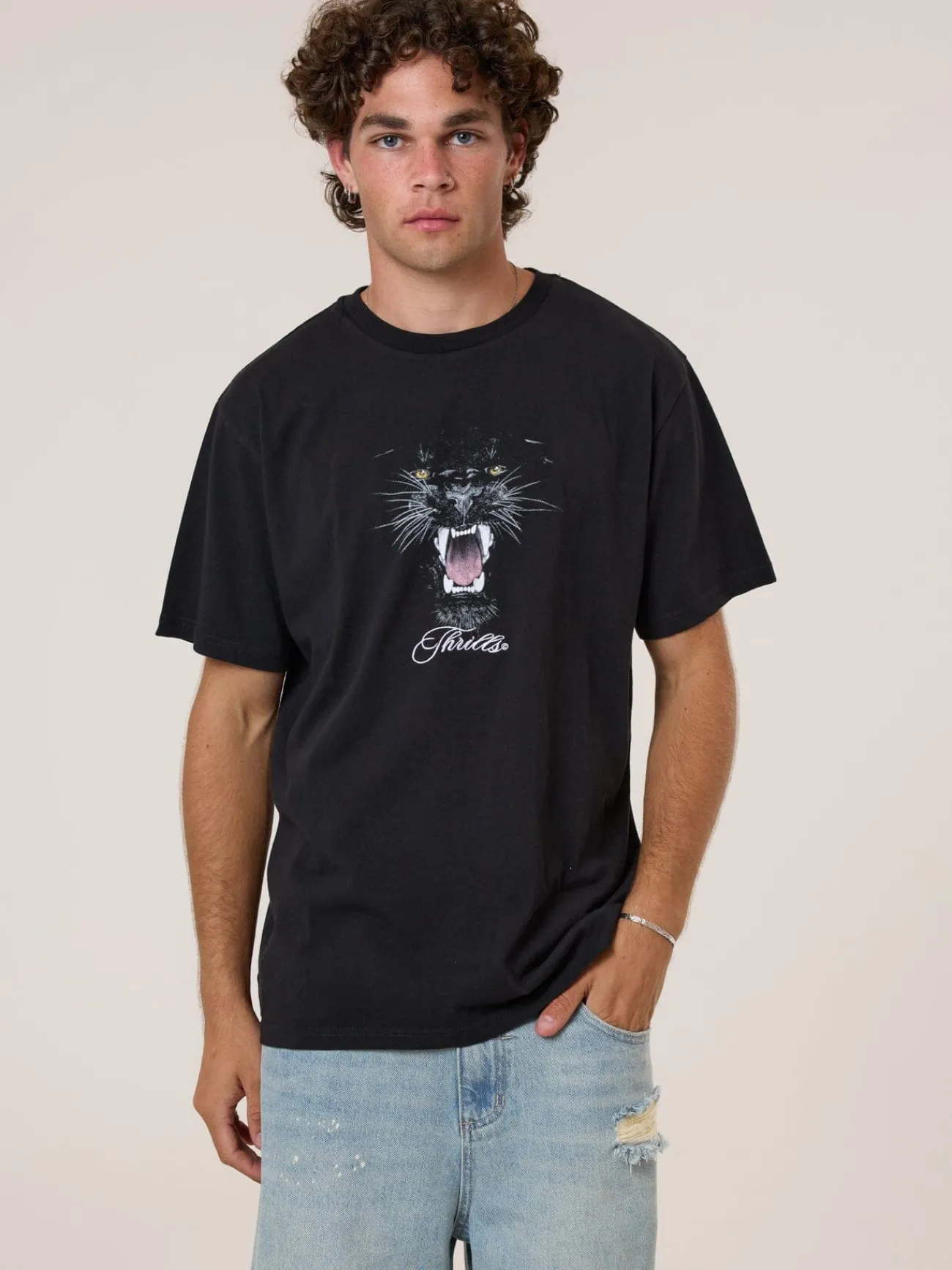 Hot Thrills Deadly Pursuit Merch Fit Tee - Washed Black WashedBlack