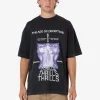 Sale Thrills Deception Box Fit Oversize Tee - Washed Black WashedBlack