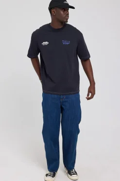 Outlet Thrills Dispatch Box Fit Oversize Short Tee - Dark Navy DarkNavy