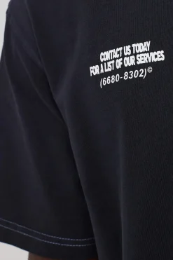 Outlet Thrills Dispatch Box Fit Oversize Short Tee - Dark Navy DarkNavy