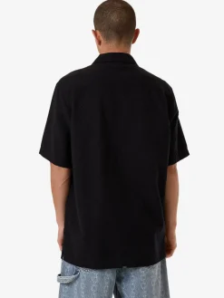 New Thrills Distortion Bowling Shirt - Black