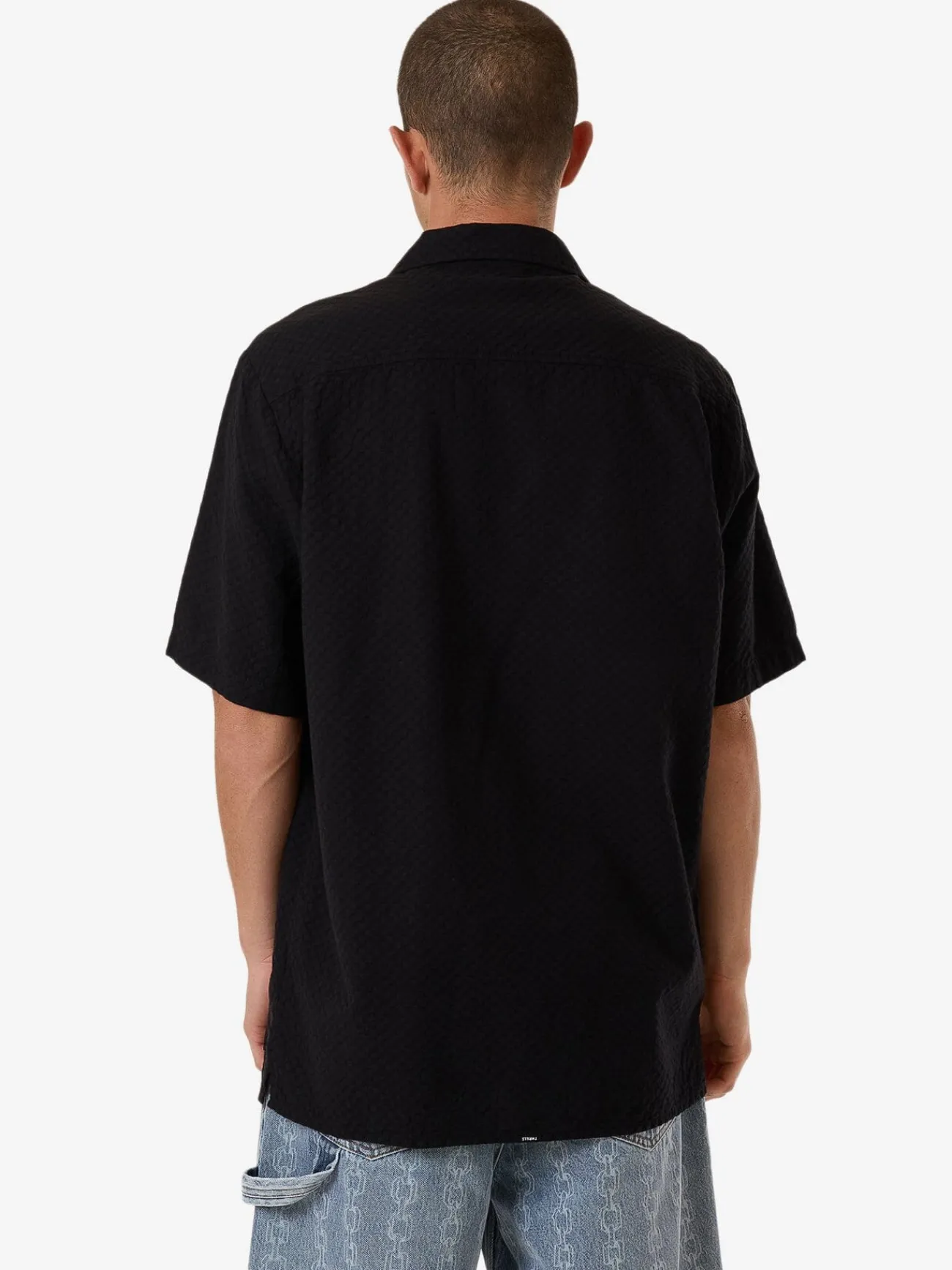 New Thrills Distortion Bowling Shirt - Black