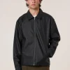 Sale Thrills Don't Bother Me Leather Work Jacket - Black