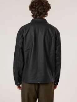 Sale Thrills Don't Bother Me Leather Work Jacket - Black