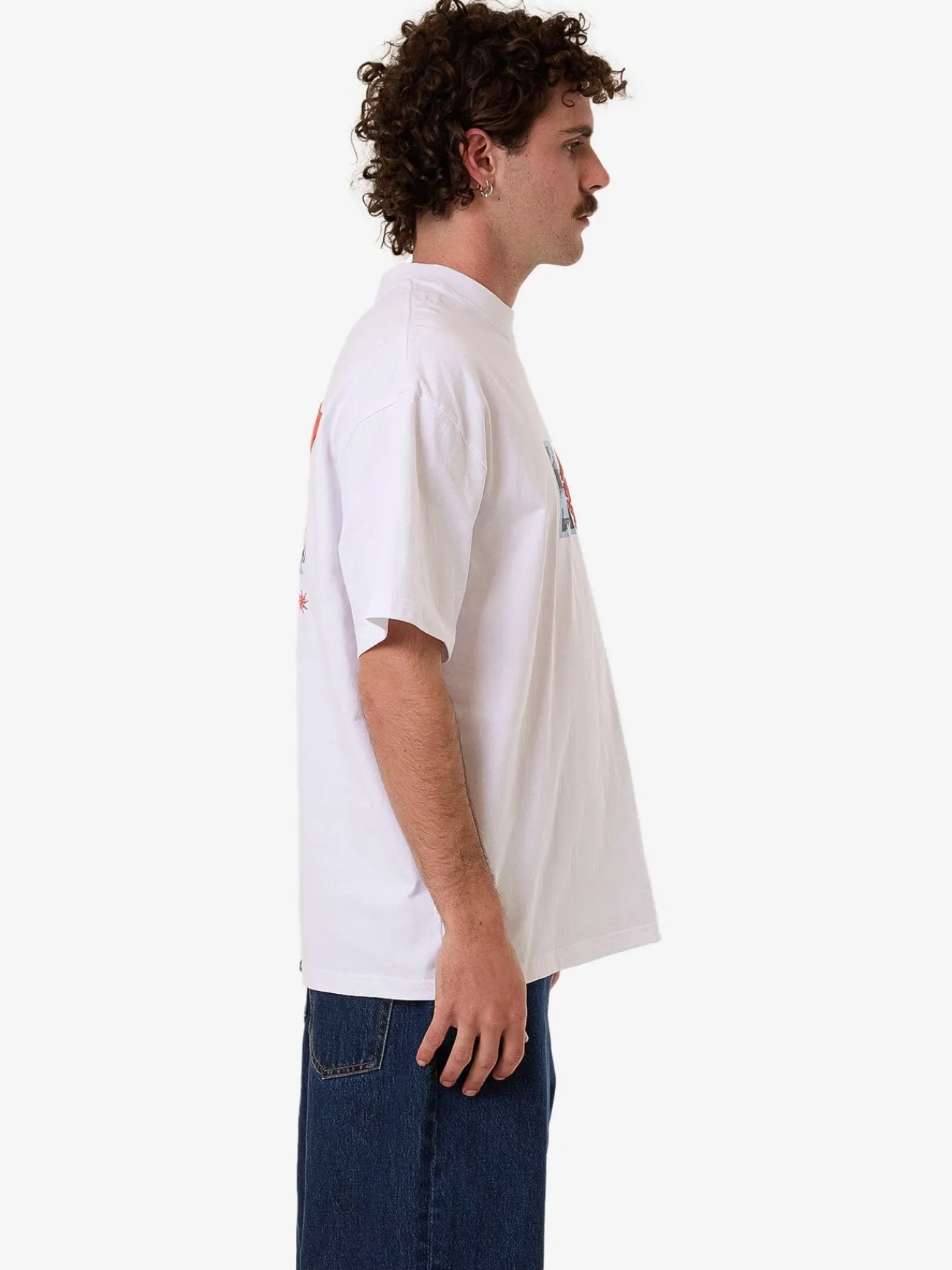 Clearance Thrills Dream Reality Box Fit Oversize Tee - White