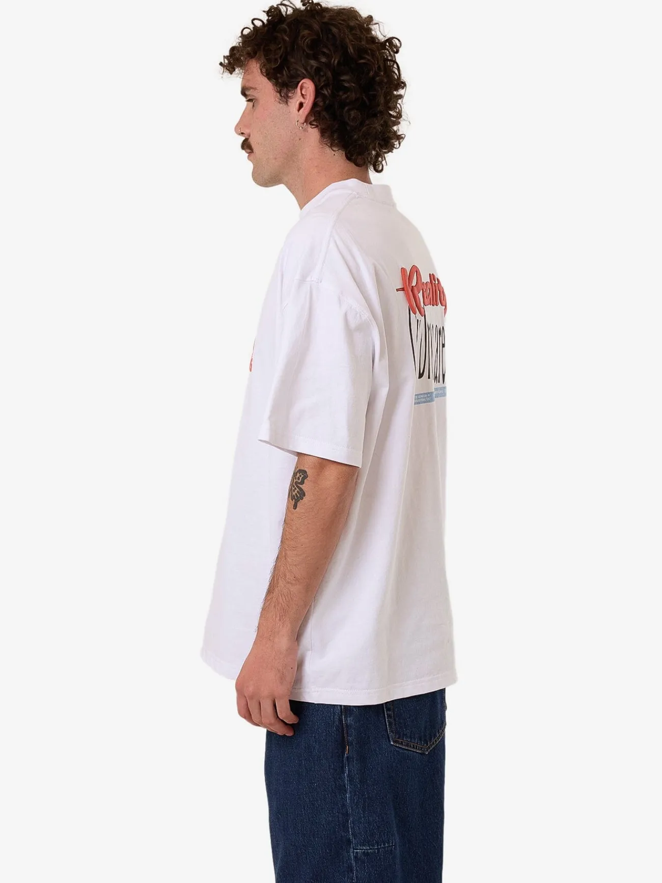 Clearance Thrills Dream Reality Box Fit Oversize Tee - White