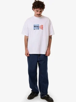Clearance Thrills Dream Reality Box Fit Oversize Tee - White