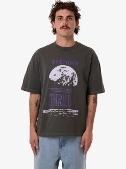 New Thrills Dystopia Box Fit Oversize Short Tee - Merch Black MerchBlack