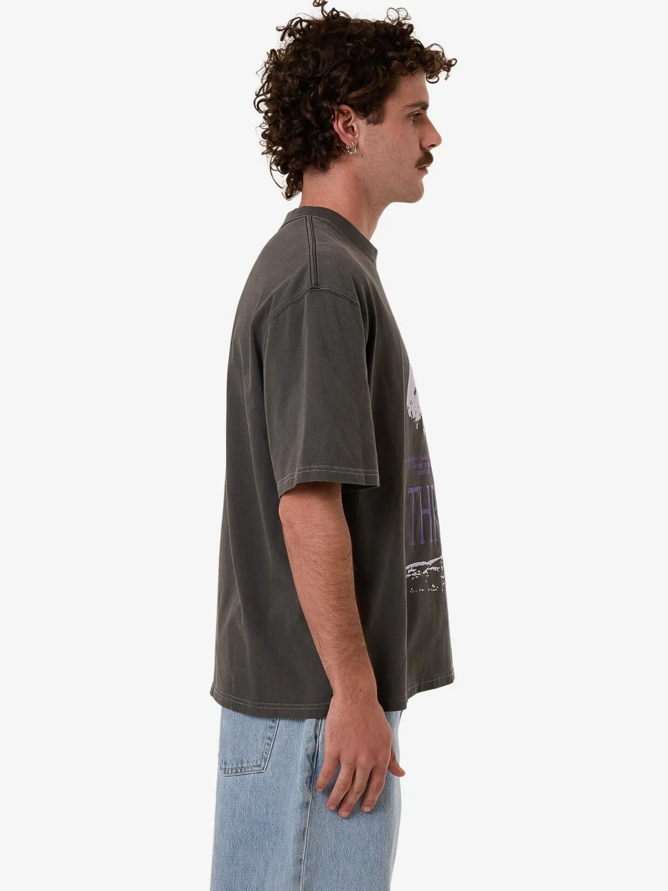 New Thrills Dystopia Box Fit Oversize Short Tee - Merch Black MerchBlack