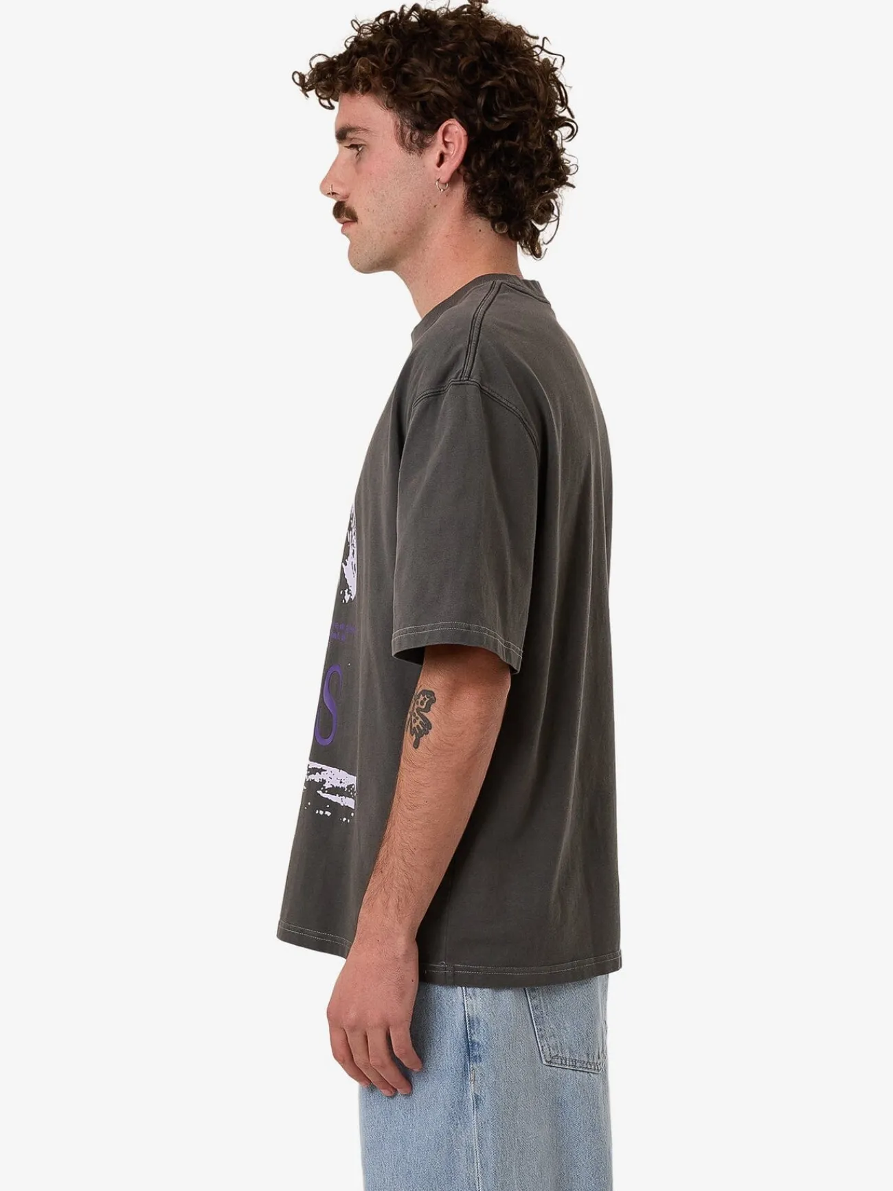 New Thrills Dystopia Box Fit Oversize Short Tee - Merch Black MerchBlack