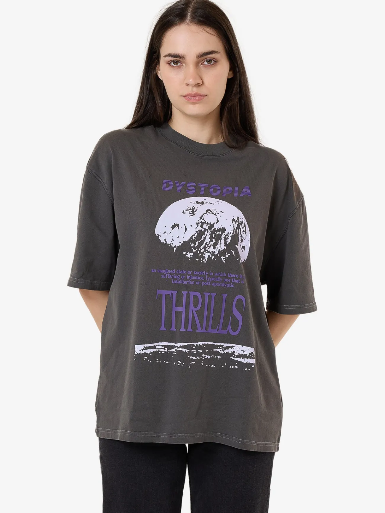 Sale Thrills Dystopia Oversized Tee - Merch Black MerchBlack