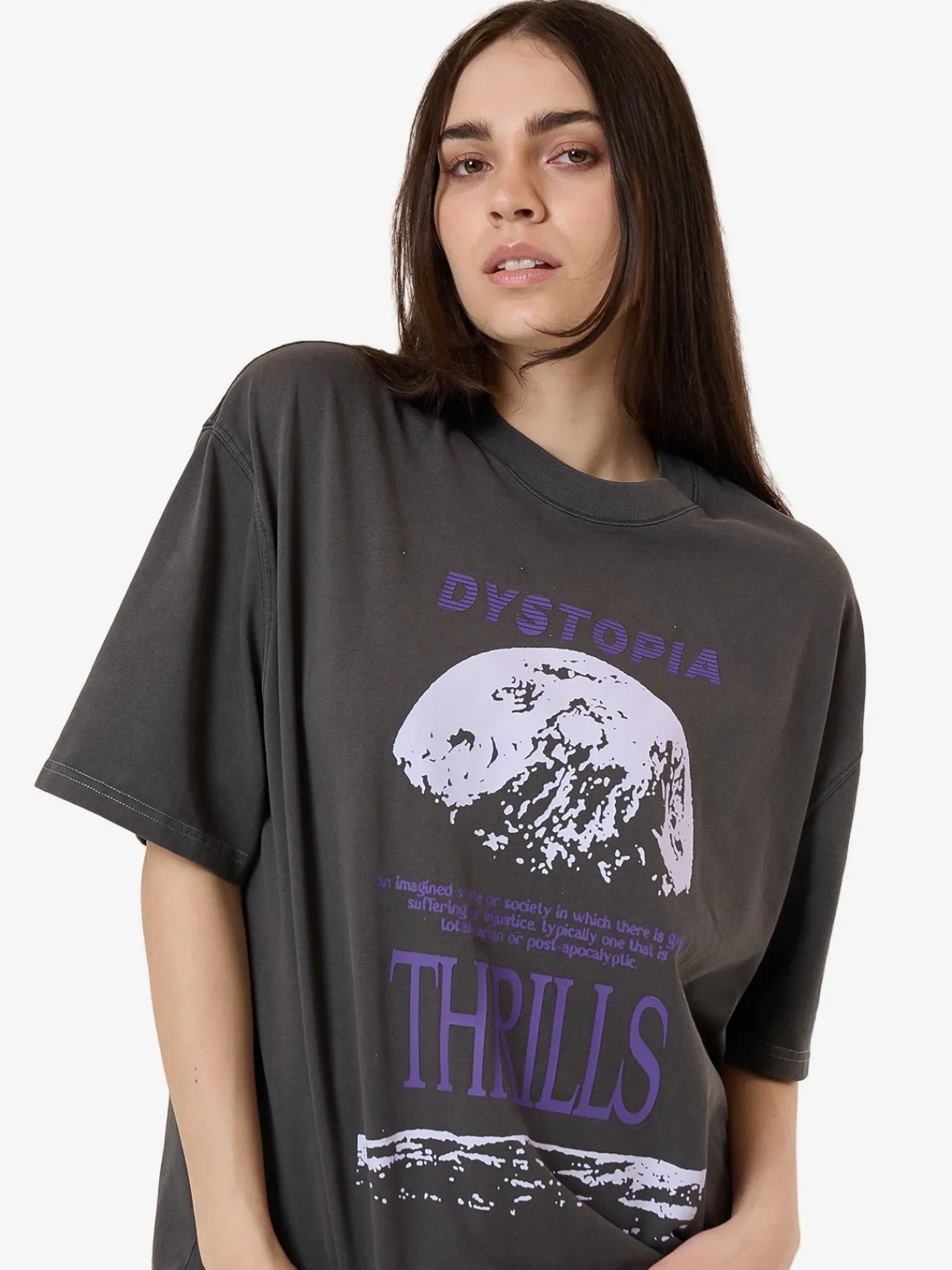 Sale Thrills Dystopia Oversized Tee - Merch Black MerchBlack