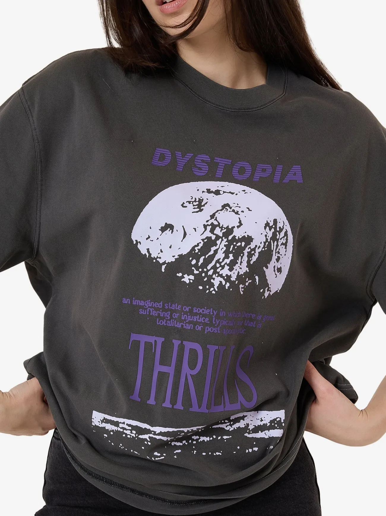 Sale Thrills Dystopia Oversized Tee - Merch Black MerchBlack
