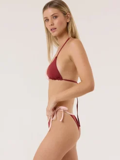 Hot Thrills Ember String Bikini Bottom - Crimson