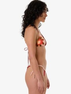 Fashion Thrills Ember String Bikini Top - Crimson