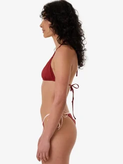 Fashion Thrills Ember String Bikini Top - Crimson
