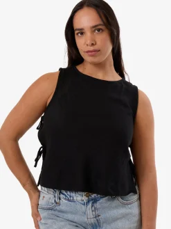 Discount Thrills Ember Tie Top - Black