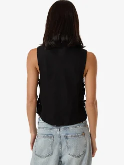 Discount Thrills Ember Tie Top - Black